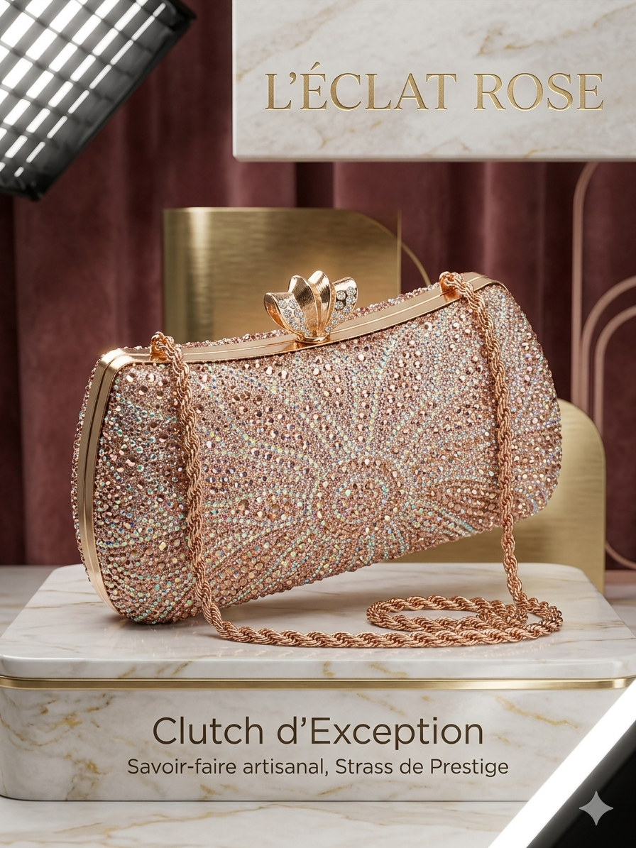 Clutch Luxe – L’Éclat Rose | Édition Prestige