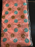 Brodé "Corail Scintillant" – Duo Turquoise et Or