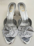 Sandales Luxe Argent à Cristaux – Brillance Élégante