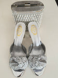 Ensemble Luxe Argent – Sandales &amp; Sac Cristal
