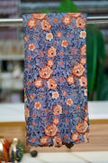 Dentelle Premium Bleu Gris &amp; Fleurs Corail