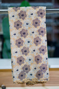 Dentelle Premium Beige & Fleurs Mauves