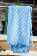 Tissu Dentelle Bleu Ciel
