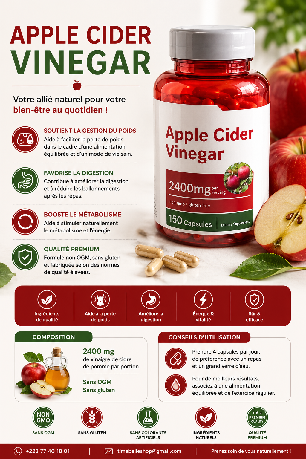 Apple Cider Vinegar 2400 mg